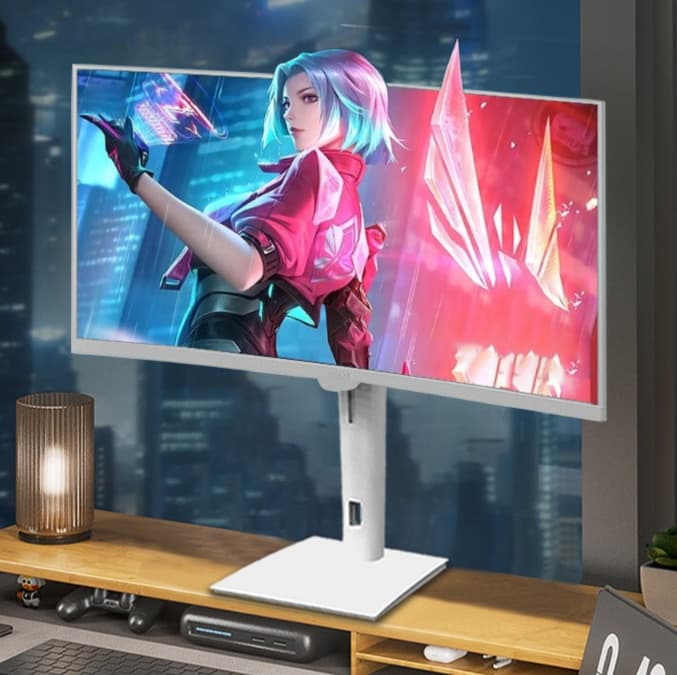 モニターアーム　シンプルデザイン置き型モニターアーム